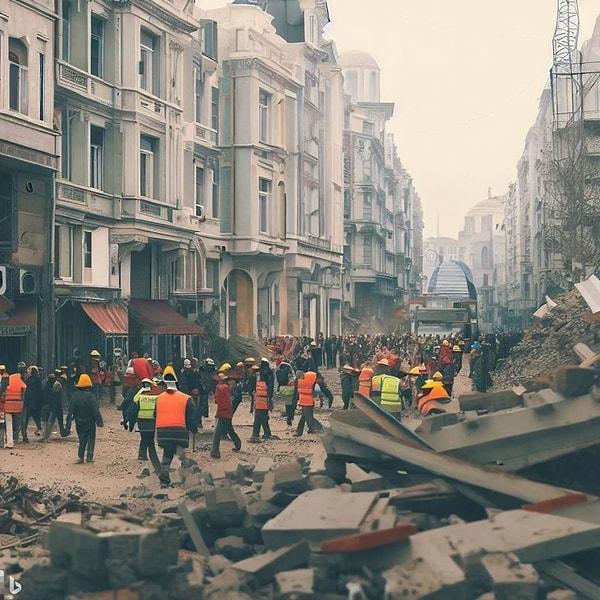 Yapay zekaya göre beklenen depremin ardından İstanbul'dan görüntüler şöyle...