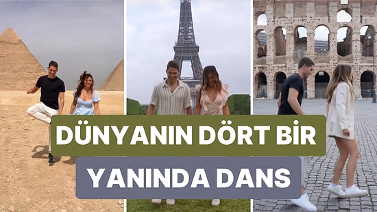 Dünyanın Dört Bir Yanından Manzaralar Eşliğinde Dans Eden Gezgin Çift