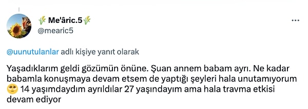 "Yaşadıklarım geldi gözümün önüne..."