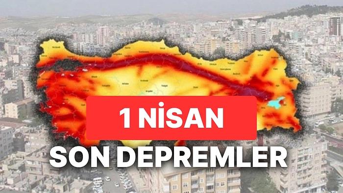 1 Nisan AFAD ve Kandilli Rasathanesi Son Depremler Listesi: Kahramanmaraş'ta Yine Deprem mi Oldu?