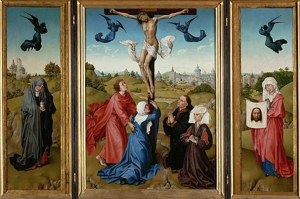 Wood, bu ciddi görünümlü portrelerden çok etkilendi. Ama aynı zamanda, Rogier van der Weyden gibi sanatçıların, pürüzsüz inişli çıkışlı tepeleri ve minik model şehirleri olan manzaralarına da aşık oldu.