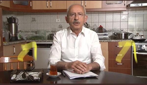 "@TurkSavunmaTesk" adlı bir hesap, Kemal Kılıçdaroğlu'nun sık sık gündem olan mutfağındaki,