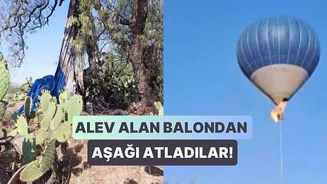 Sıcak Hava Balonunun Alev Alması Üzerine Panikleyen 2 Kişi Aşağı Atlayarak Hayatlarını Kaybetti