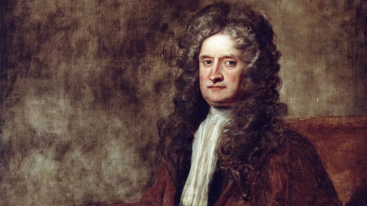 Исаак Ньютон без парика