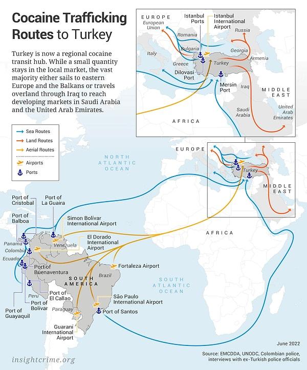 InSight Crime, Türkiye'nin kıtalararası "kokain koridoru" olmasının üç nedenini detaylı olarak açıkladı.