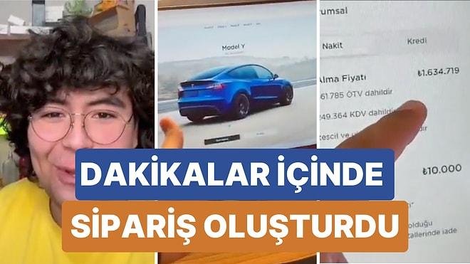 Tesla Türkiye'de Satışa Sunulur Sunulmaz Kolayca Sipariş Oluşturan Gencin Videosu Viral Oldu
