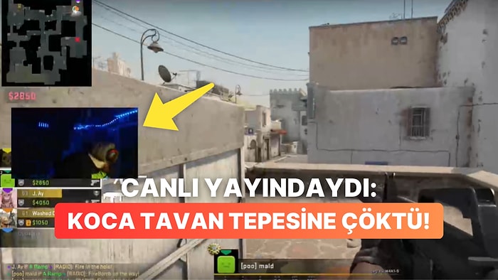 Canlı Yayında CS:GO Oynayan Yayıncının Kafasına Tavan Çöktü