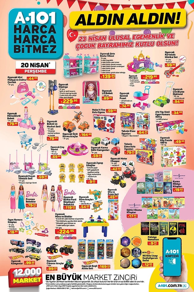 23 Nisan özel ürünleri;