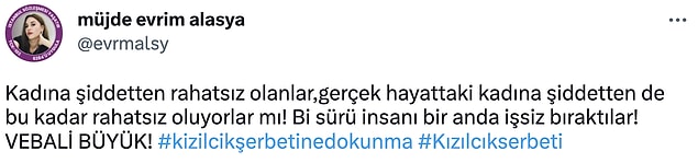 Vee Kıvılcım karakterine hayat veren Evrim Alasya'nın tepkileri bu şekildeydi: