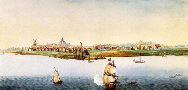 New York’a ilk gelenler Asya'ya giden bir rota bulmak için Atlantik kıyılarında bir aşağı bir yukarı yelken açan gemilerdi ama hiçbiri buraya 1624 yılına kadar yerleşmedi.