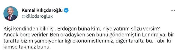 Bu sözlere Millet İttifakı 13. Cumhurbaşkanı adayı Kemal Kılıçdaroğlu'nun cevabı ise sosyal medyadan ve sert oldu.