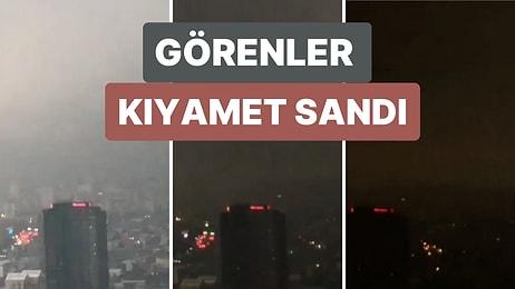 Görenler Kıyamet Sandı: İstanbul'dan 7 Kilometre Kalınlığında Bir Bulut Geçti ve Güneş 5 Dakika Görünmedi
