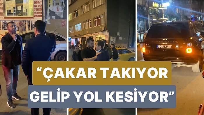 AKP Plakalı Çakarlı Bir Araç Sahibi ve Bir  Taksici Arasında Tartışma Yaşandı