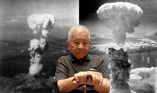 6. Hiroshima ve Nagazaki patlamalarından sağ çıkan biri, Tsutomu Yamaguchi.