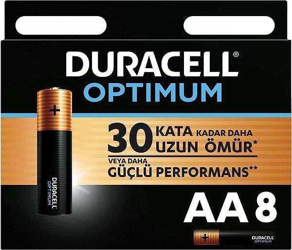 Duracell Optimum AA Alkalin Pil 8'li Paket