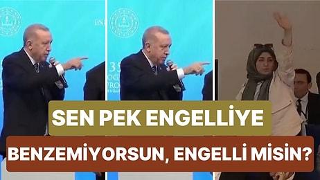 Erdoğan Engelli Öğretmen Ataması Sırasında Engelli Bir Vatandaş'a "Sen Pek Engelliye Benzemiyorsun" Dedi