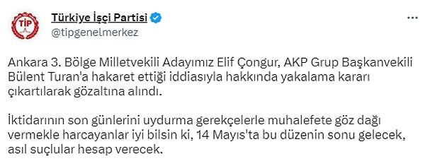 Çongur, sanal medya hesabından yaptığı paylaşımda Ankara’dan İstanbul’a gelmek için bindiği uçaktan gözaltına alındığını duyurdu.