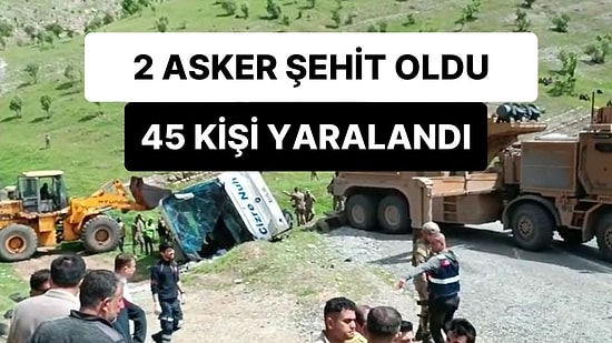 Askerleri Taşıyan Otobüs Şarampole Devrildi: 2 Şehit, 45 Yaralı