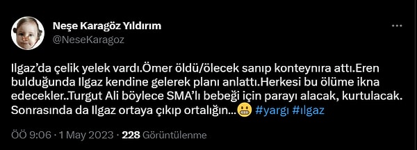 Diziyi izleye izleye ne hale geldik görün. Sema Ergenekon, senaryon açığa çıkmış bilgin olsun.