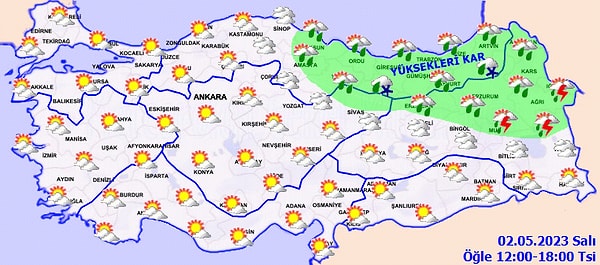 Ankara Hava Durumu 2 Mayıs