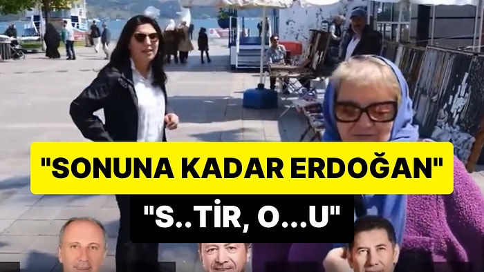 'Sonuna Kadar Erdoğan' Diyen Kadına, 'S..tir, O...u' Diyen Yaşlı Kadın