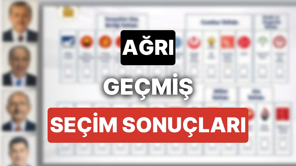 2018 Ağrı Genel Seçim Sonuçları: Ağrı Geçmiş Dönem Genel ve Yerel Seçim Sonuçları