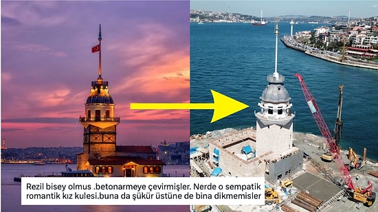 Kız Kulesi'nin Yeni Görünümü Beğenilmedi! İşte Restorasyon Sonrası Kız Kulesi'nin Son Haline Gelen Tepkiler!