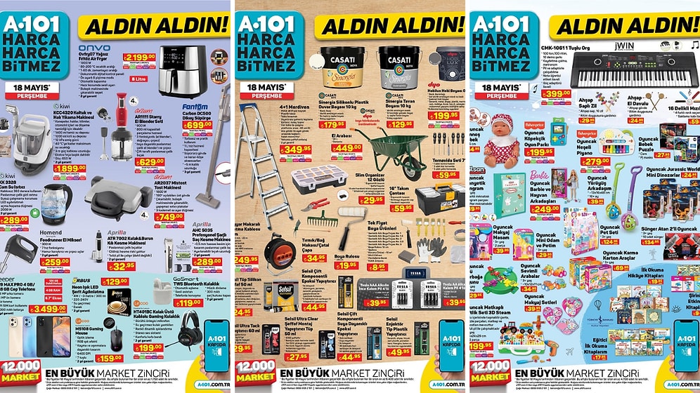 A101'e 4 Tekerlekli Valiz Seti Geliyor! 18 Mayıs 2023 A101 Aldın Aldın Kataloğu