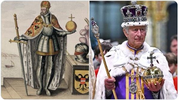 Bu, Ortaçağ Avrupa'sındaki çoğu hükümdarın neden kraliyet kıyafetlerinin bir parçası olarak haçlarla yapıştırılmış kürelere sahip olduğunu ve Charles III'ün taç giyme töreninde de bunlardan bir tanesinin olmasını açıklıyor.
