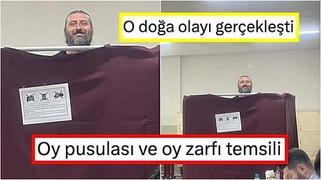 Boyu 2 Metre Olan Mesut Süre’nin Seçim Kabinindeki Fotoğrafına Güldüren Tepkiler Gecikmedi
