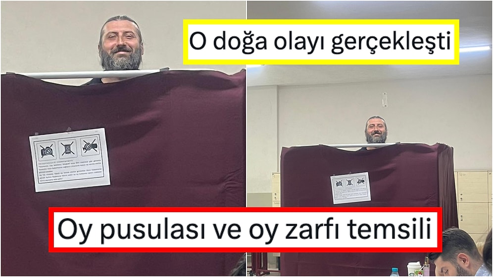 Boyu 2 Metre Olan Mesut Süre’nin Seçim Kabinindeki Fotoğrafına Güldüren Tepkiler Gecikmedi