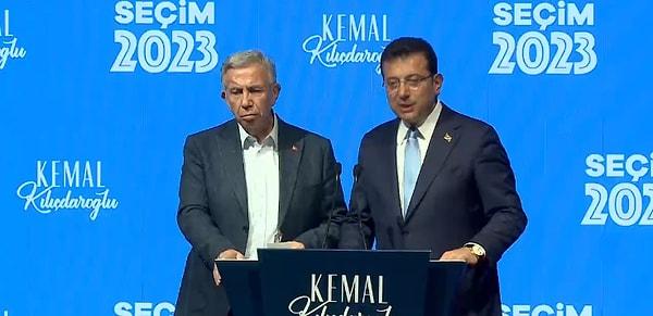 Mansur Yavaş: Oran vermeyeceğim ama Kemal Kılıçdaroğlu’nun önde olduğunu söyleyebilirim.  Şu ana kadar açılan sandık yüzde 23.87.