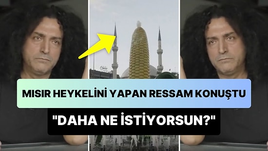 Alibeyköy'ün Ortasına Mısır Heykeli Yapan Ancak Kendi Heykelini Beğenmeyen Ressam Viral Oldu
