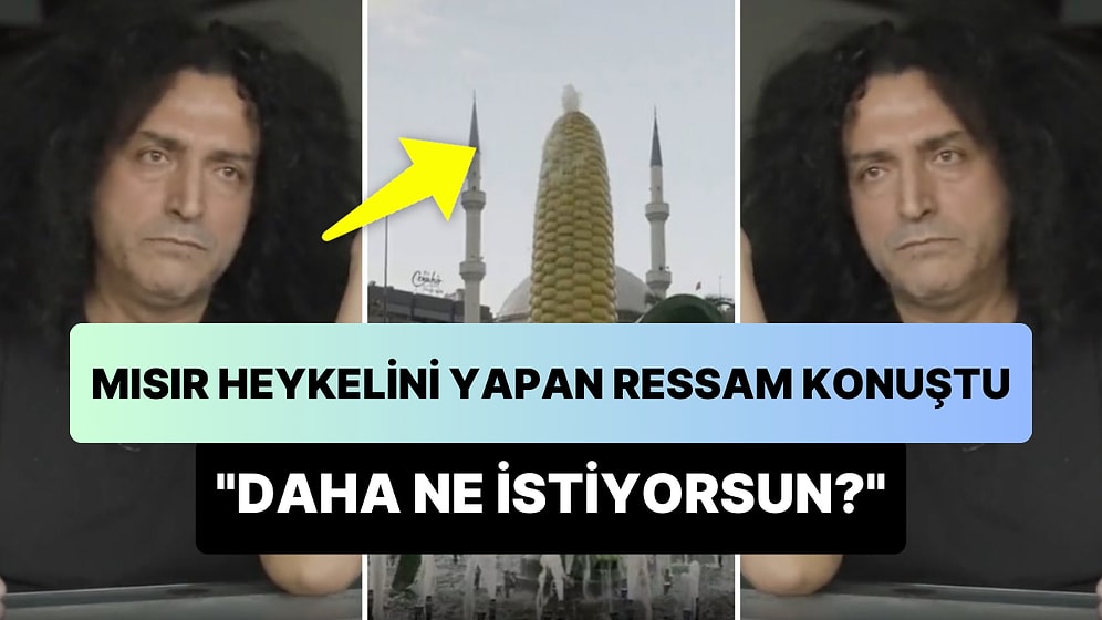 Alibeyköy'ün Ortasına Mısır Heykeli Yapan Ancak Kendi Heykelini Beğenmeyen Ressam Viral Oldu