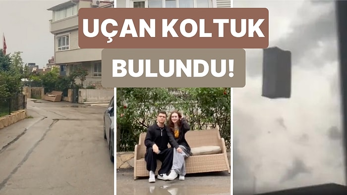 Ankara'da Çıkan Fırtınada Uçan Koltuk Düştüğü Yerde Bulundu