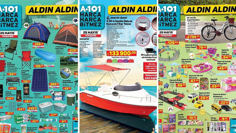 A101'e Kamaralı Fiber Tekne Geliyor! 25 Mayıs 2023 A101 Aldın Aldın Kataloğu