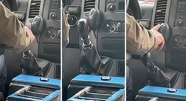 Bir dolmuş şoförü aracının kornasını bir bilgisayar faresine bağlamış.