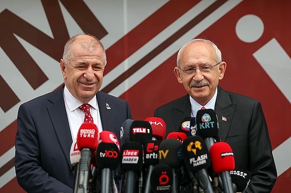 Oğan'ın kararını açıkladığı sıralarda Millet İttifakı'nın cumhurbaşkanı adayı Kemal Kılıçdaroğlu ile Zafer Partisi Genel Başkanı Ümit Özdağ bir araya geldi.