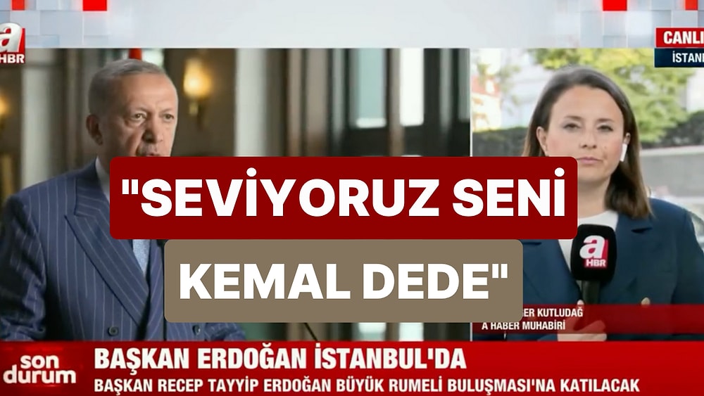 A Haber Muhabirinin Haber Sunduğu Sırada Bir Genç "Seviyoruz Seni Kemal Dede" Diyerek Yayına Dahil Oldu