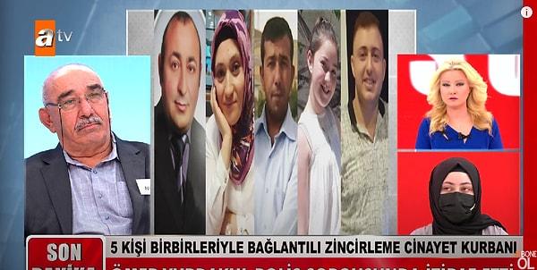 "5 tane cinayetten bahsediyoruz ne yazık ki. Erdoğan'ı Silivri'ye baba Mücahit'i ise Çatalca'ya gömüldüğünü söylemiş Ömer ve bütün bu cinayetlerde de Ömer var."