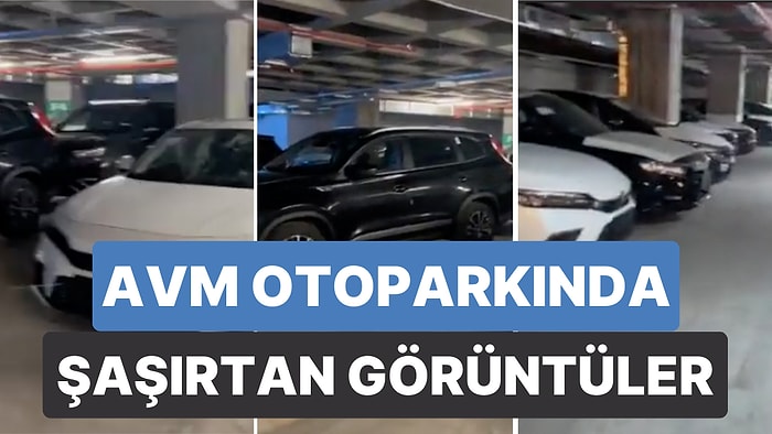 Bir AVM'nin Otoparkında Onlarca Sıfır Aracın Stoklandığı Bir Vatandaş Tarafından Görüntülendi