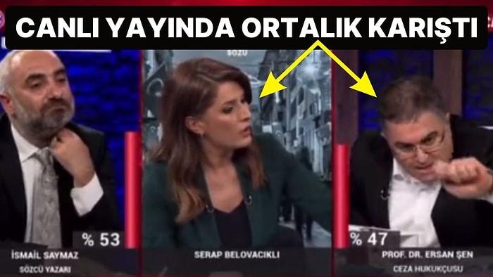 Sözcü TV'de Ersan Şen ile Serap Belovacıklı Birbirine Girdi, İsmail Saymaz Dondu Kaldı