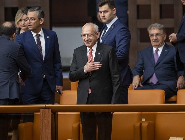 CHP Genel Başkanı Kemal Kılıçdaroğlu da 28. Dönem Milletvekili And İçme Töreni'ni locadan izliyor.