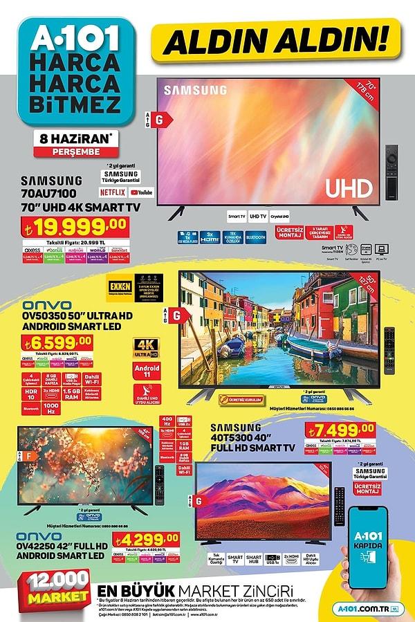 Samsung 70" UHD 4K Smart Tv 19.999 TL