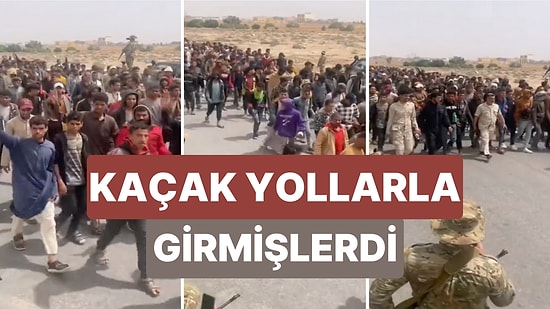 Libya Ülkelerine Mısır Üzerinden Yasa Dışı Yollarla Giren Kaçakları Askerler Eşliğinde Sınır Dışı Etti