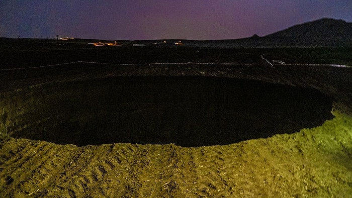 Konya'da Yine Obruk Oluştu: 25 Metre Çapında, 10 Metre Derinliğinde