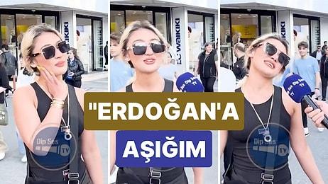 Sokak Röportajında Konuşa Genç Kızdan ilginç Sözler: "Erdoğan'a Aşığım, Ekonomiden Yana Sıkıntı Çekmiyorum"