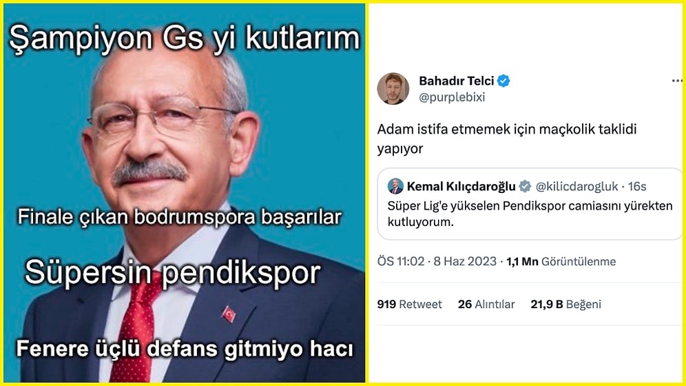 Kamuoyu İstifasını Beklerken Pendikspor'un Şampiyonluğunu Kutlayan Kılıçdaroğlu Mizahtan Kaçamadı