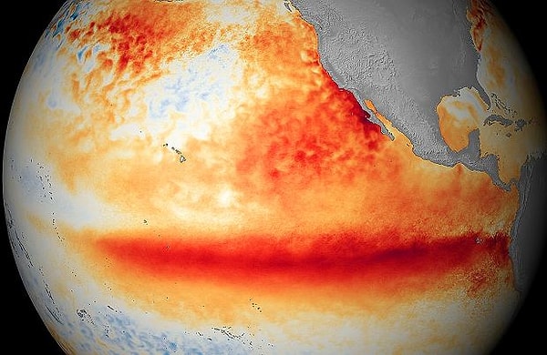 El Nino hava olayı Büyük Okyanus'un ekvatora yakın orta ve doğu kesimlerinde ortalamanın üzerinde deniz yüzeyi sıcaklıkları ile kendini gösteren ve ortalama olarak her 2 ila 7 yılda bir gerçekleşen bir iklim olgusudur.