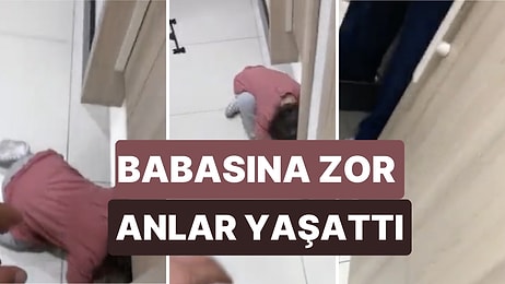 Bir Kıyafet Kabini Doluyken Girmeye Çalışan Minik Kız Babasına Zor Anlar Yaşattı